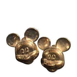 Disney Gold Mickey Mouse Earrings for Kids or Adults